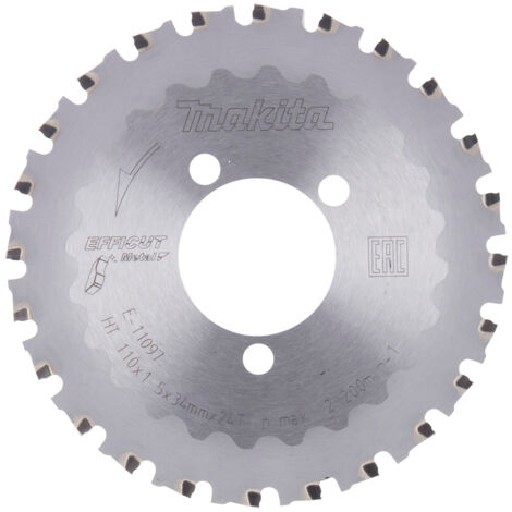 Makita E-11097 Efficut Lama TCT 110x34 mm da metallo per tagliatondini DSC251