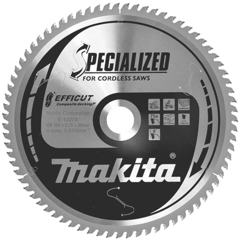 Makita E-12273 Lama circolare 260 x 30 x 2.15 mm Numero di denti: 75 1 pz.
