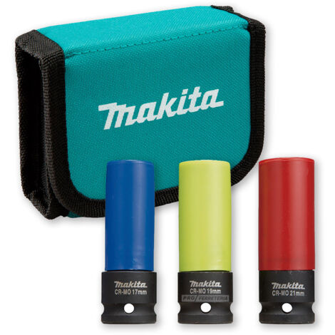 Makita E-12354 Juego de llaves de vaso de impacto 17, 19 , 21mm