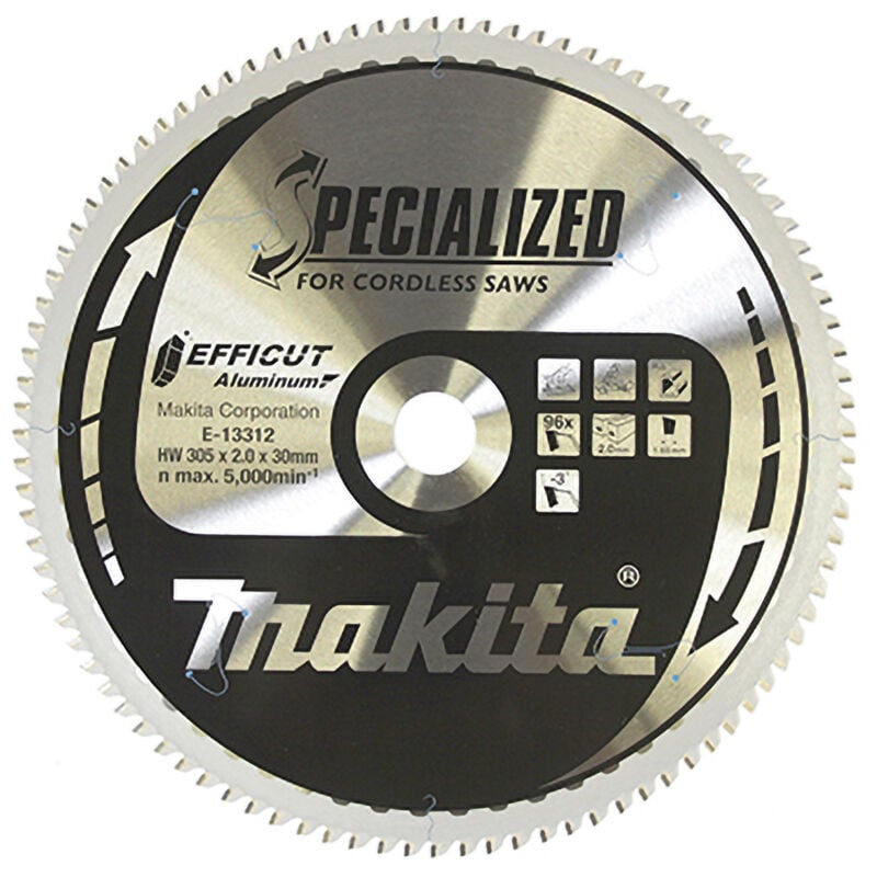 Image of Efficut Sägeblatt Aluminium 305 x 30 x 96Z - E-13312 - Makita