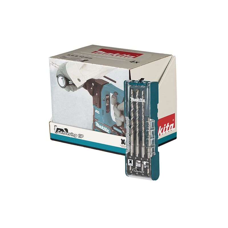 E-13596-12 Set di punte per trapano sds-plus 4 pz