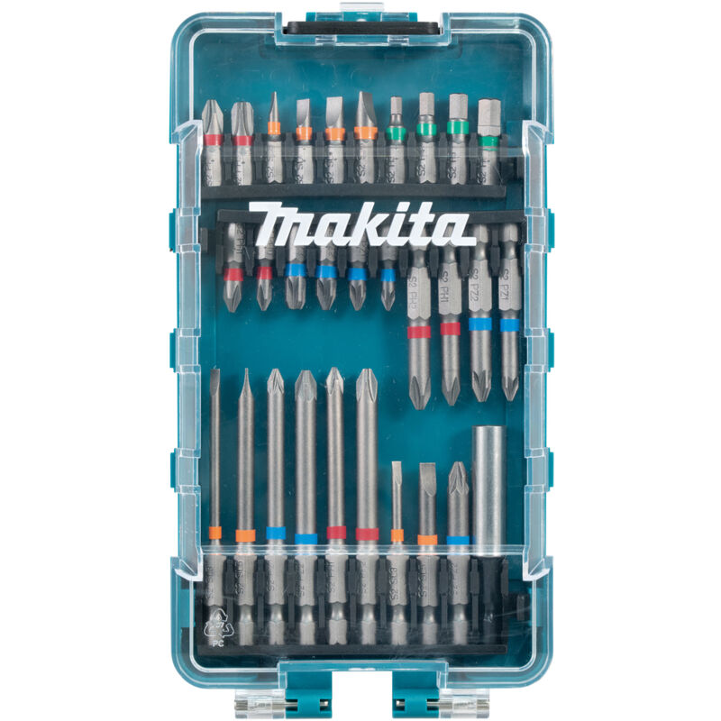 Makita - E-15774 Set Inserti Bits Trapano Avvitatore Cofanetto ph pz hex 30 pz