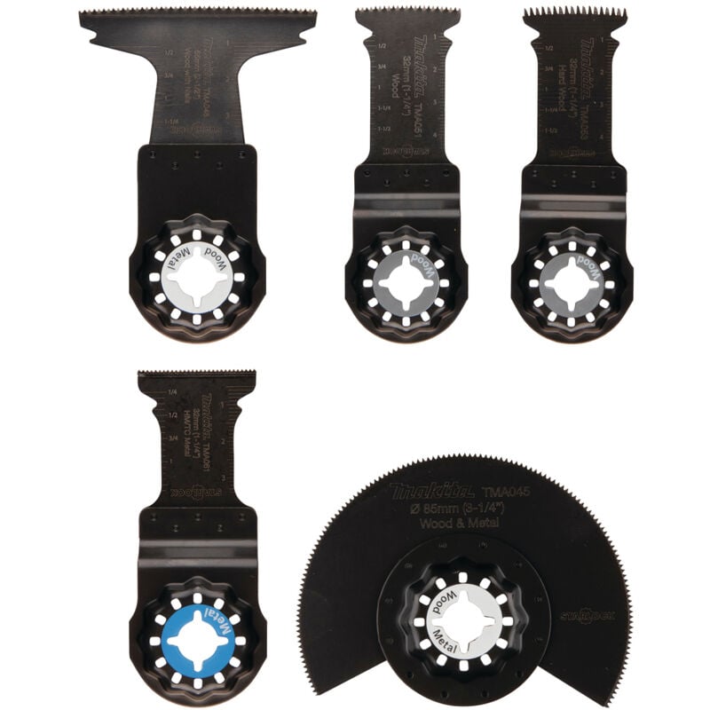 Makita E-249355 Lame Starlock Utensile Multifunzione Starlock Plus/Max 5 Pezzi