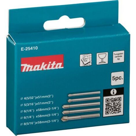 Makita  E-25410 Glas-/Fliesenbohrer-Set 5-tlg.