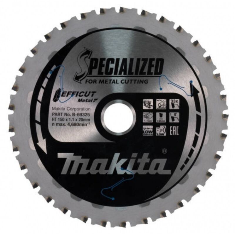 Makita - B-69325 Efficut Lama per troncatrice 150x20 mm per metallo