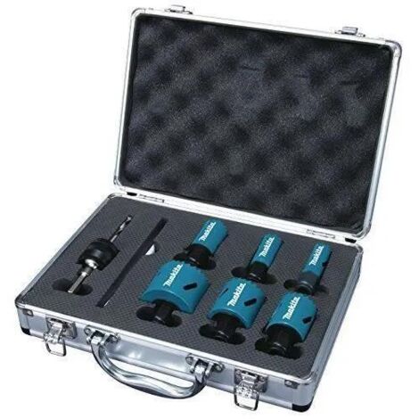 Makita – Ensemble de 6 forets à couronne pour perceuse – Acier haute qualité – Pour perçage métal – Coupe nette sans éclat
