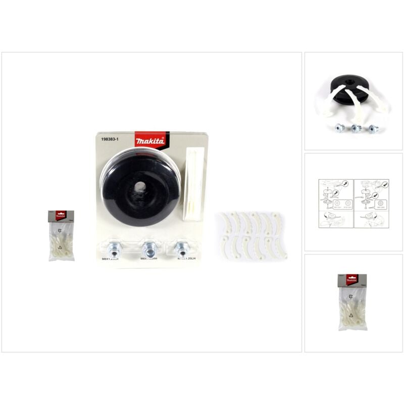 Ensemble de tête de coupe en plastique (198383-1) - Accessoires dur + 12x Couteaux en plastique pour tête de coupe - Makita