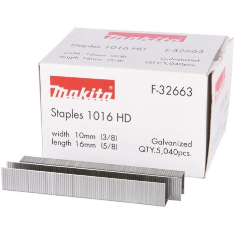 Makita F-32663 10mm x 16mm Smooth Shank Bright Finish Staples 5040pcs For DST221