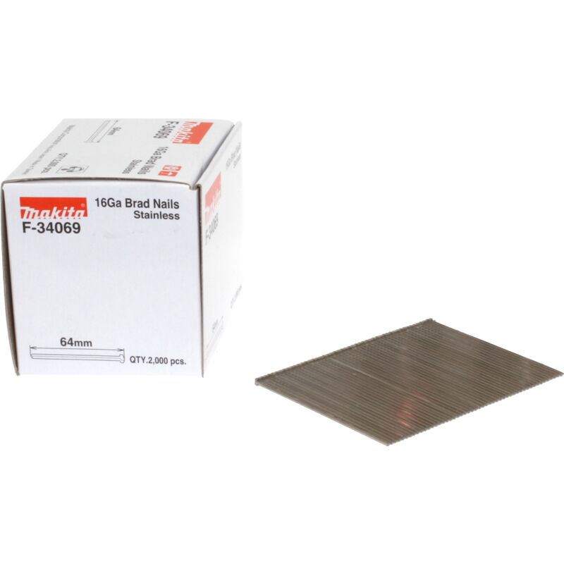 Clous 64mm 2000 16GA inox GF600 Makita F 34069