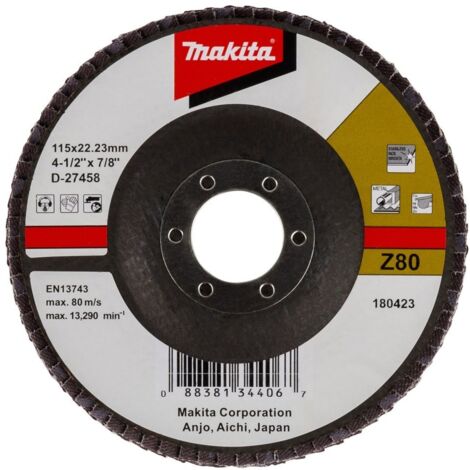 Makita Fächerschleifscheibe 115 mm Z80 - D-27458