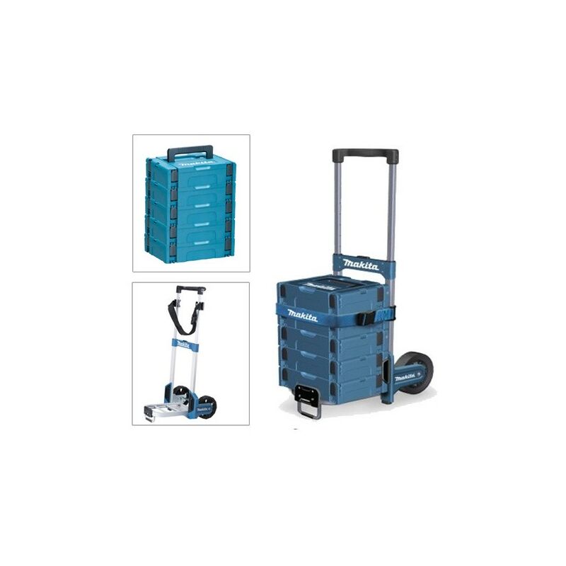 Foldable MakPac Case Trolley Sack Truck + 5 x Type 1 Makpac Cases - Makita