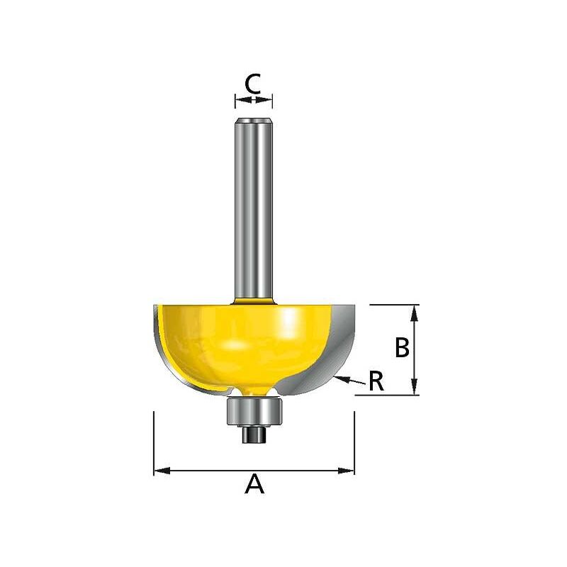 Makita - fraise a conge+rlt Q8 D28.6 D-11477