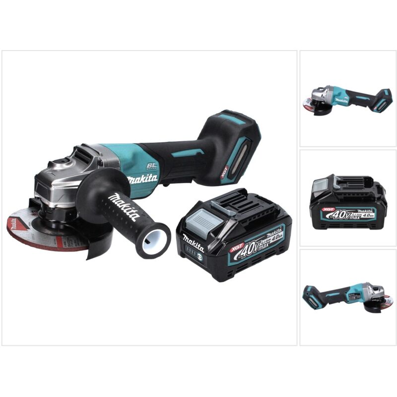 Makita GA 016 GM1 Smerigliatrice angolare a batteria 40 V max. 125 mm Brushless XGT + 1x batteria 4,0 Ah - senza caricabatteria