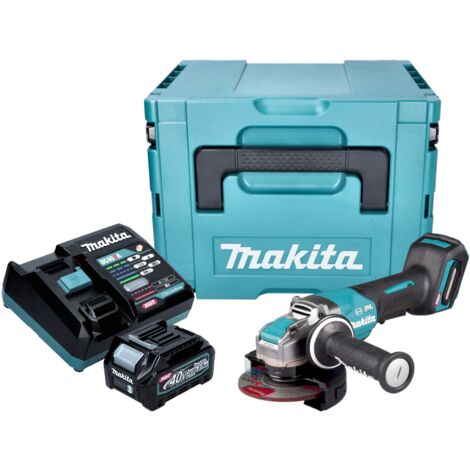 Makita GA 047 GD101 Akku Winkelschleifer 40 V max. 125 mm X-LOCK Brushless + 1x Akku 2,5 Ah + Ladegerät + Makpac