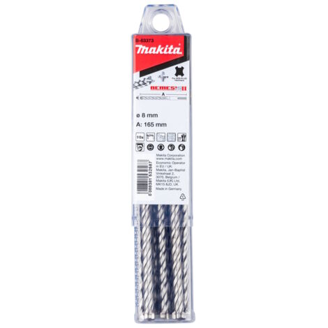Makita HM Bohrer NEMESIS II Ø 8,0 mm, Länge 165 mm, SDS-plus, 10 Stk.
