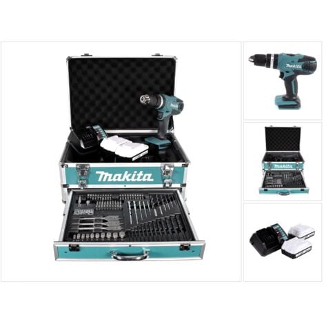 MAKITA DWE Akku Schlagbohrschrauber 18 V 42 Nm + 2x Akku 1,5 Ah + Ladegerät + Koffer