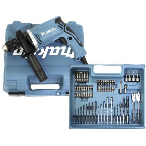Makita HP1631KX3 1 rapporto-Trapano a percussione 710 W incl. accessori, incl. valigia
