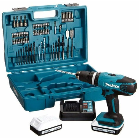 MAKITA HP488D007 Trapano avvitatore a percussione 18V + 74 Accessori