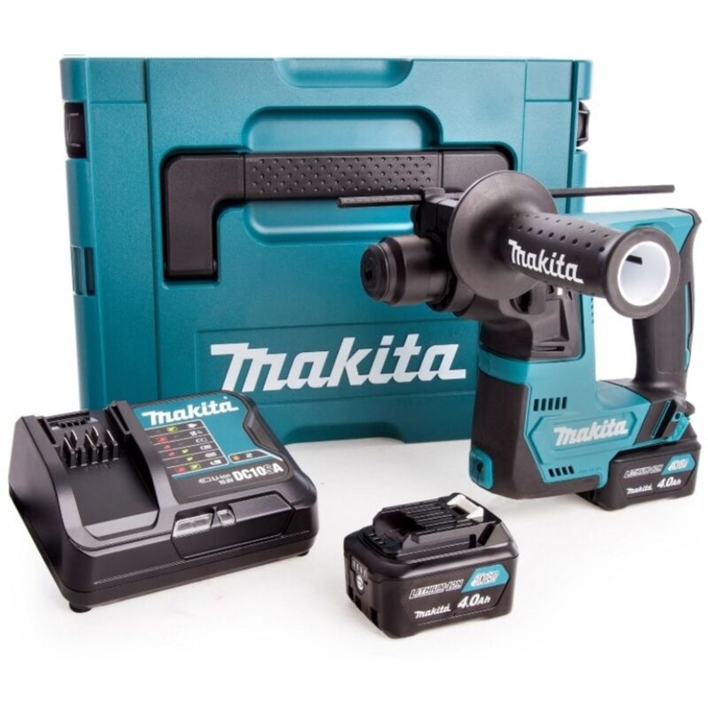 Makita - Perforateur SDS-Plus 12 v cxt Li-Ion 4 Ah 14 mm 2 batteries, chargeur, coffret - HR140DSMJ