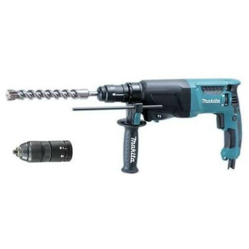 

Makita Hr2610T - Martillo Ligero Sds-Plus 800W 3 Posiciones 3 Kg + Portabrocas Automatico - Makita - Ref: Hr2610T