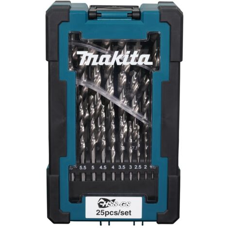 Makita HSS-GS Metallbohrer Set 25-teilig Ø 1-13 mm im Kunststoffkoffer D-78368