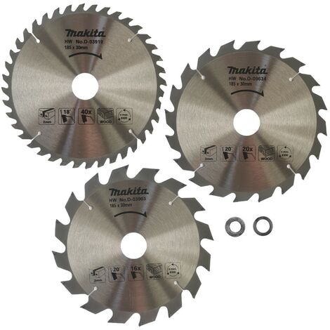 Makita HW Sägeblatt Set Kreissägeblatt 185 mm x 30 mm  3 Stk D-44769