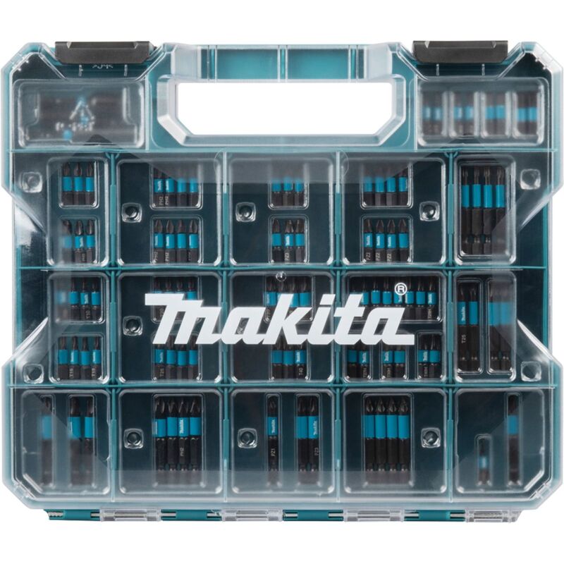 Coffret dembouts 100 pcs + compartiments de rangement MAKITA E 24826 - vue 2
