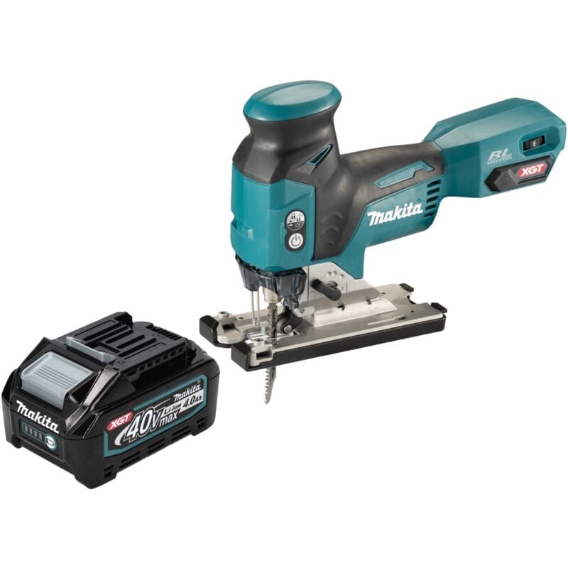 Jv 001 GM1 Scie sauteuse sans fil 40 v max. 135 mm Brushless + 1x batterie 4,0 Ah - sans chargeur - Makita