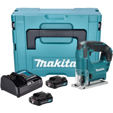 Makita JV 101 DSAJ Akku Stichsäge 12 V max. 65 mm + 2x Akku 2,0 Ah + Ladegerät + Makpac