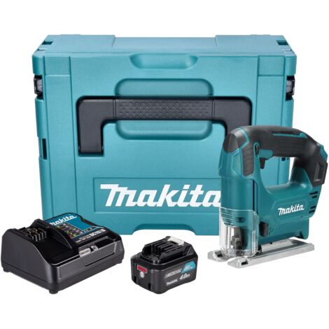 Makita JV 101 DSM1J Akku Stichsäge 12 V max. 65 mm + 1x Akku 4,0 Ah + Ladegerät + Makpac