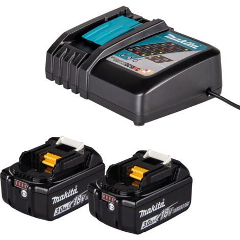 Makita Kit 2x baterias BL1830 + Cargador DC18RC 18V LXT