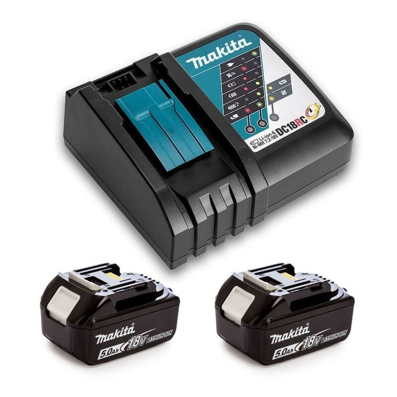 Makita - Pack Power (2x5,0 Ah) avec chargeur simple 197570-9