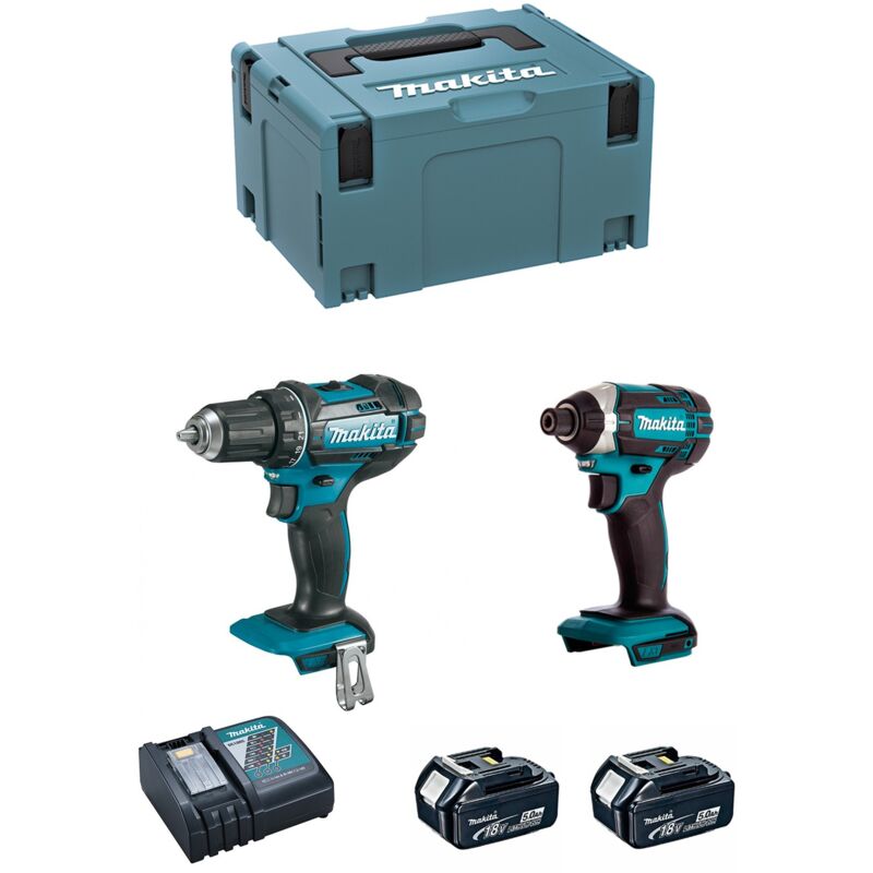 Makita - Kit DLX2127TJ (DDF482 + DTD152 + 2 x 5,0 Ah + DC18RC + makpac 3)