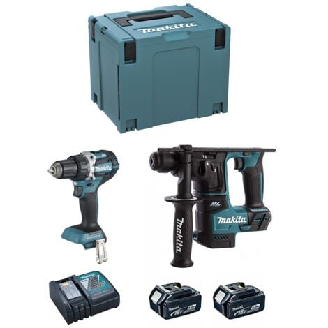 MAKITA Kit DLX2271TJ (DDF484 + DHR171 + 2 x 5,0 Ah + DC18RC + MAKPAC 4)