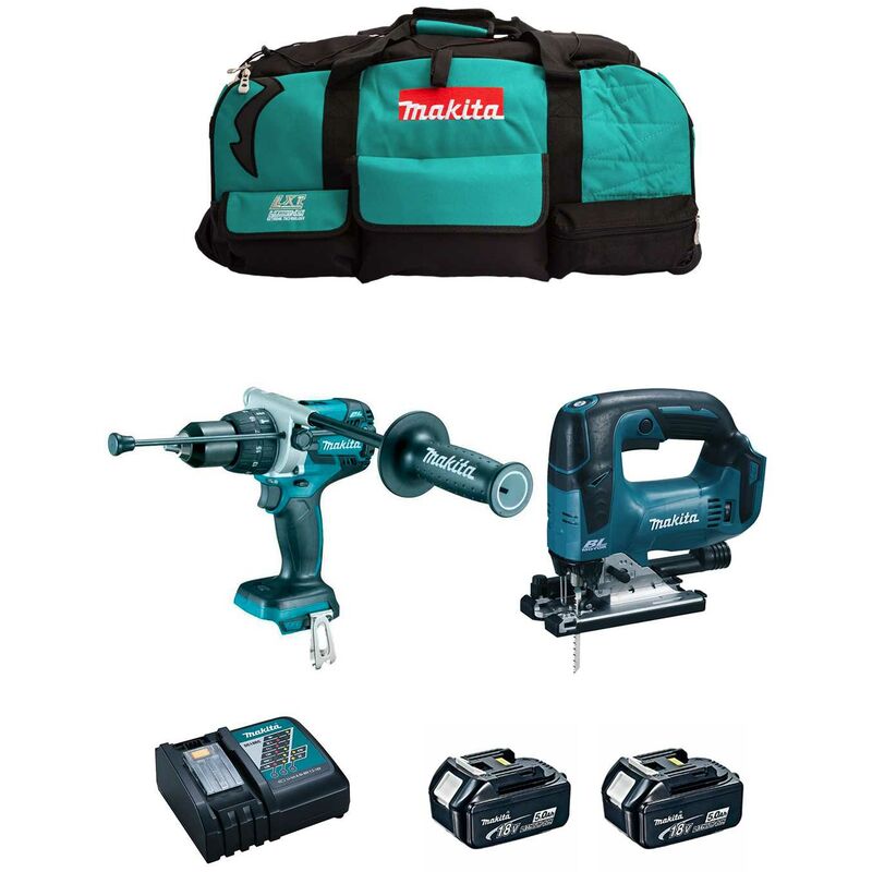 

MAKITA Kit MK207 (DHP481 + DJV182 + 2 x 5,0 Ah + DC18RC + LXT600)