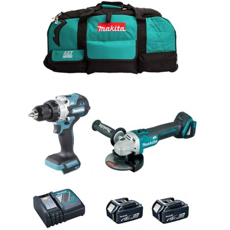 Makita  kit mk217 (dhp486 + dga504 + 2 x 5,0 ah + dc18rc + lxt600) 8435587925941