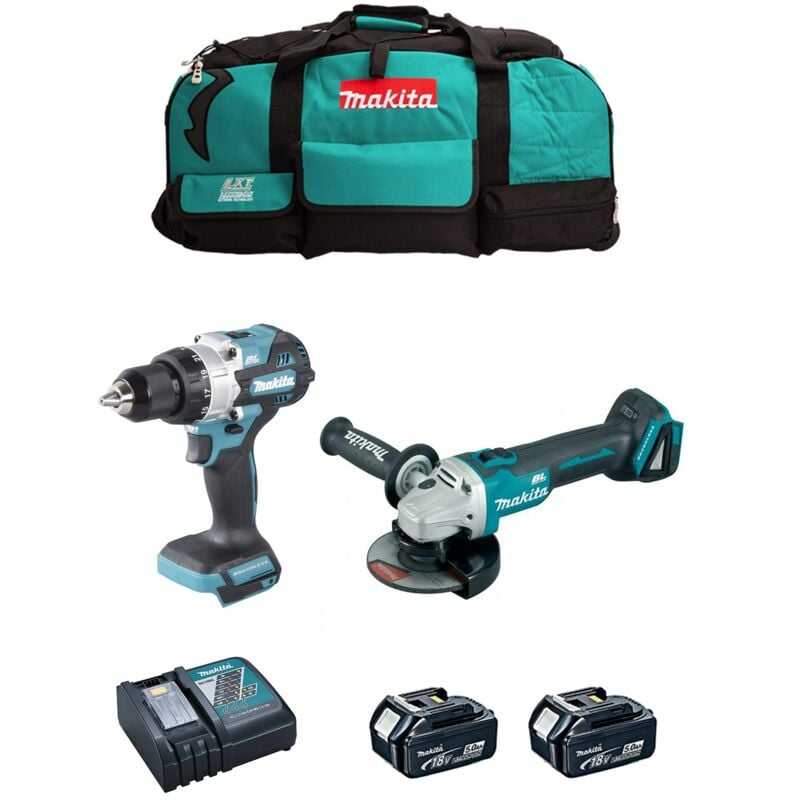 MAKITA Kit MK217 (DHP486 + DGA504 + 2 x 5,0 Ah +