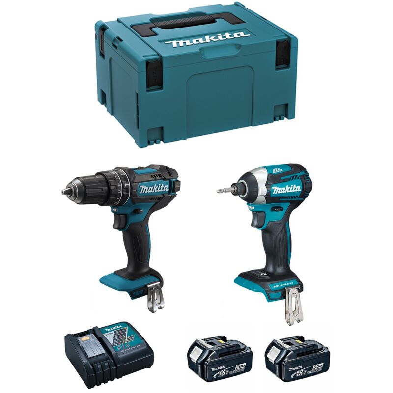 Makita - Kit MK219RTJ (DHP482 + DTD154 + 2 x 5,0 Ah + DC18RC + makpac 3)