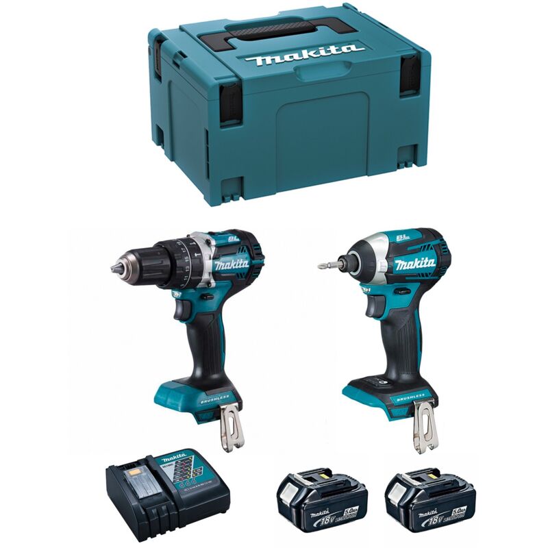 Makita - Kit MK223RTJ (DHP484 + DTD154 + 2 x 5,0 Ah + DC18RC + makpac 3)