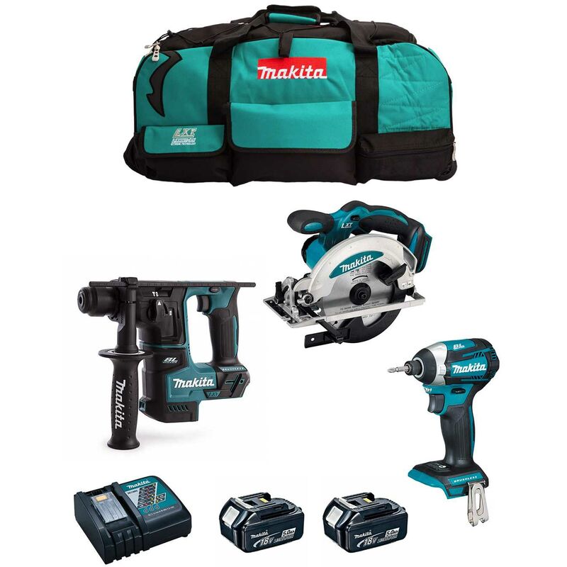 

MAKITA Kit MK304 (DHR171 + DTD154 + DSS610 + 2 x 5,0 Ah + DC18RC + LXT600)