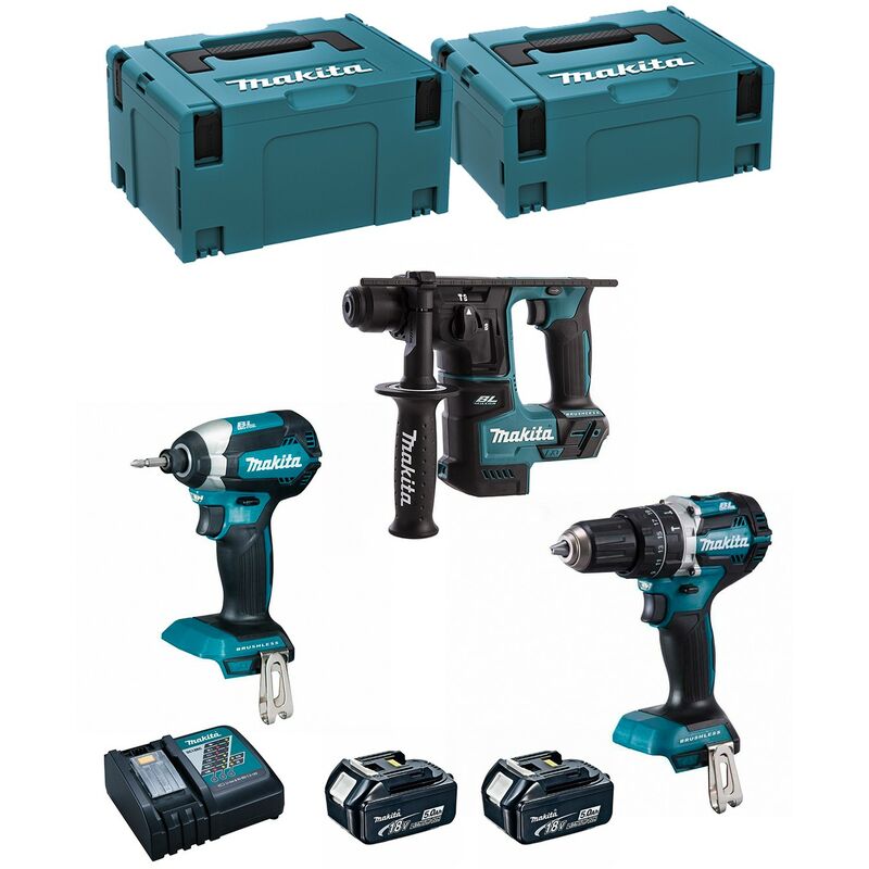 

MAKITA Kit MK305RTJ (DHR171 + DHP484 + DTD153 + 2 x 5,0 Ah + DC18RC + MAKPAC 2 + MAKPAC 3)