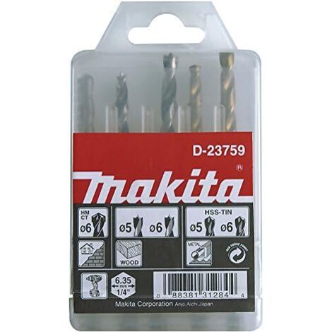 Makita Kombi-Bohrer-Set mit 1/4"Aufnahme D-23759