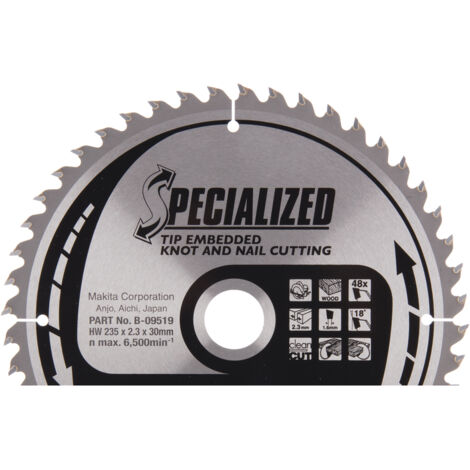 Makita Kreissägeblatt, Eingebettete Schneide 235 x 30 mm • 48 Zähne