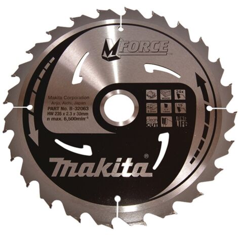 Makita Kreissägeblatt M-FORCE 235/30 mm, 24 Zähne, 1,6 mm, Holz