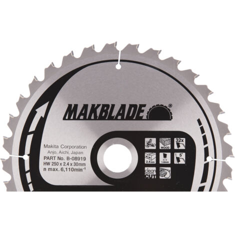 Makita Kreissägeblatt, MAKBLADE 250 x 30 mm, 32 Zähne