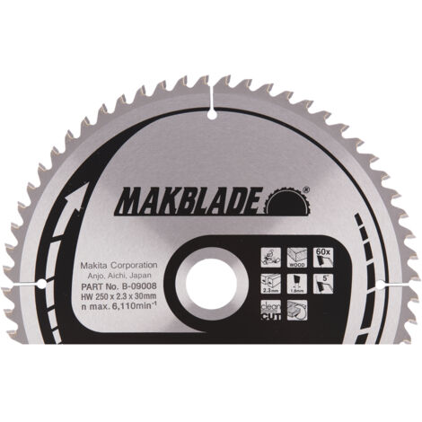 Makita Kreissägeblatt, MAKBLADE 250 x 30 mm, 60 Zähne