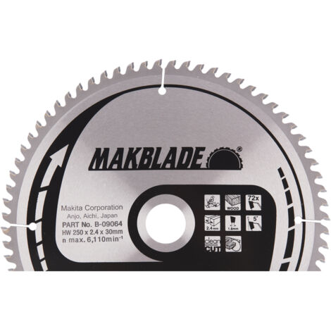 Makita Kreissägeblatt, MAKBLADE 250 x 30 mm, 72 Zähne