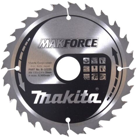 Makita Kreissägeblatt MAKFORCE 170/30 mm, 24 Zähne, 1,5 mm, Holz