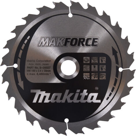Makita Kreissägeblatt, MAKFORCE 180 x 20 mm • 24 Zähne