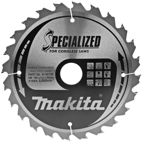 Makita Kreissägeblatt SPECIALIZED 190 x 30 mm • 24 Zähne • Holz